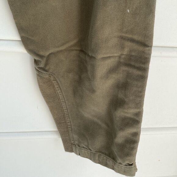 GoSilk Iconic Utility Cargo Ankle Zip Silk Blend Pant Military Green Size 6 - Picture 11 of 13